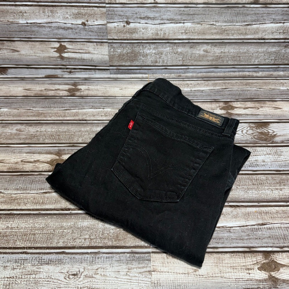 Levi Strauss Co Womens Black‎ Boot Cut 512 Perfectly Slimming Jeans Size 14Sx28